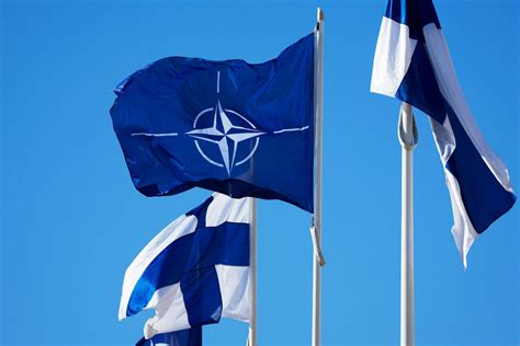 NATO flags raised in Helsinki as Finland joins alliance